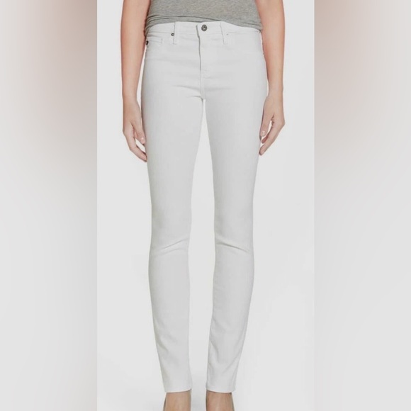 Ag Adriano Goldschmied The Harper Essential Straight Leg Jeans White Sz 28R - Picture 1 of 13